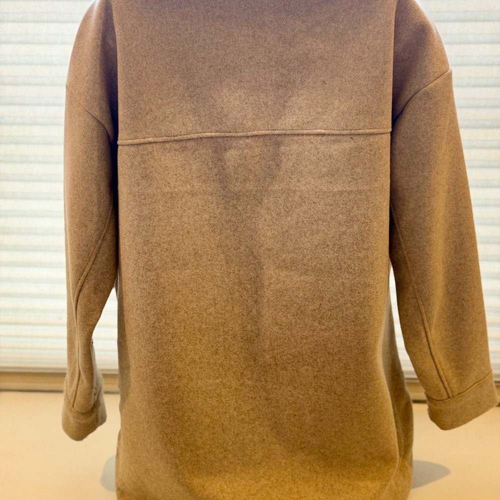 Banana Republic Shacket Women’s size M Khaki / Cream / Stone Utility Jacket - Picture 3 of 5